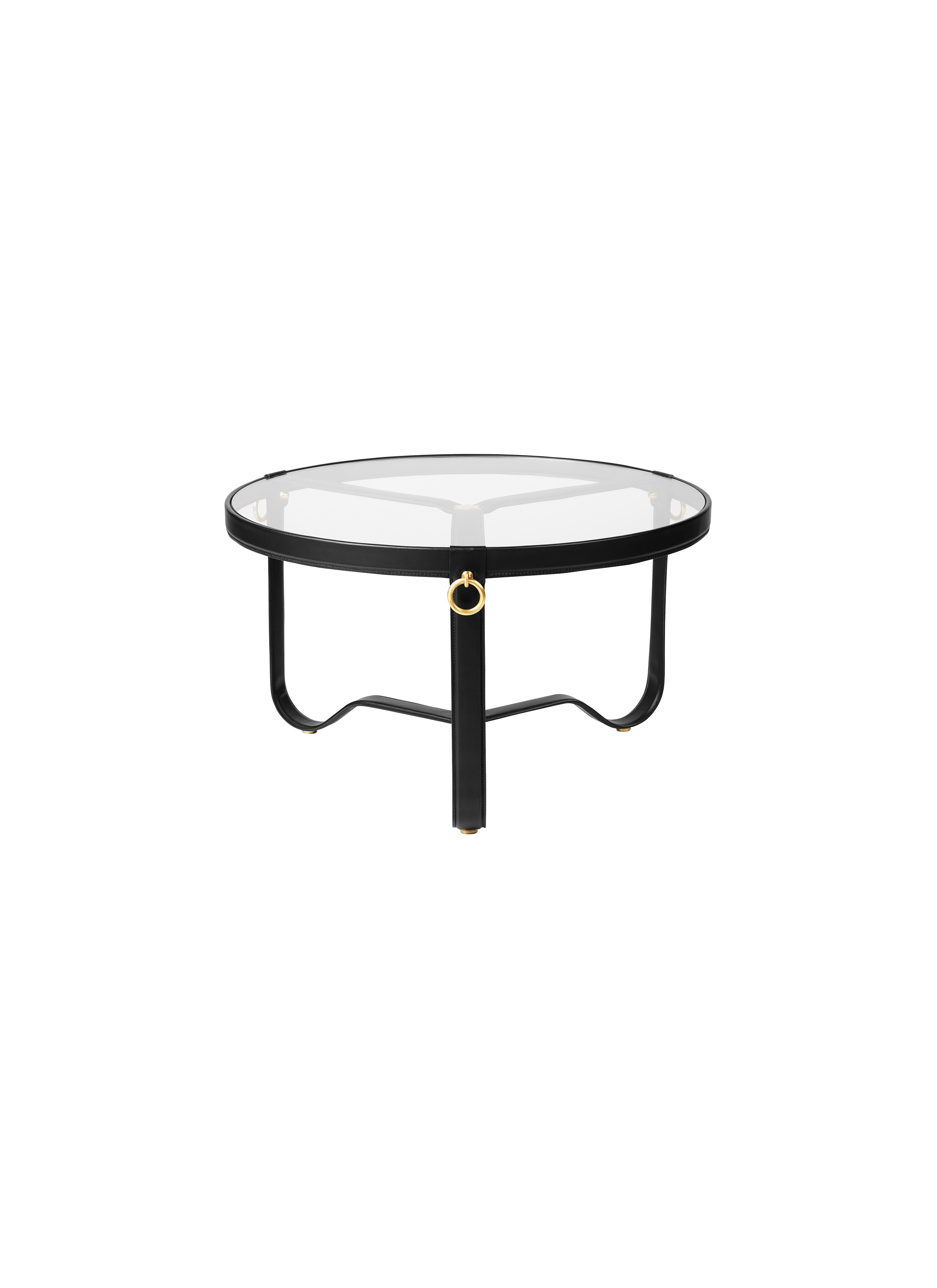 Contemporary Marble Circular Coffee Table with Slim Metal Legs for Living Room