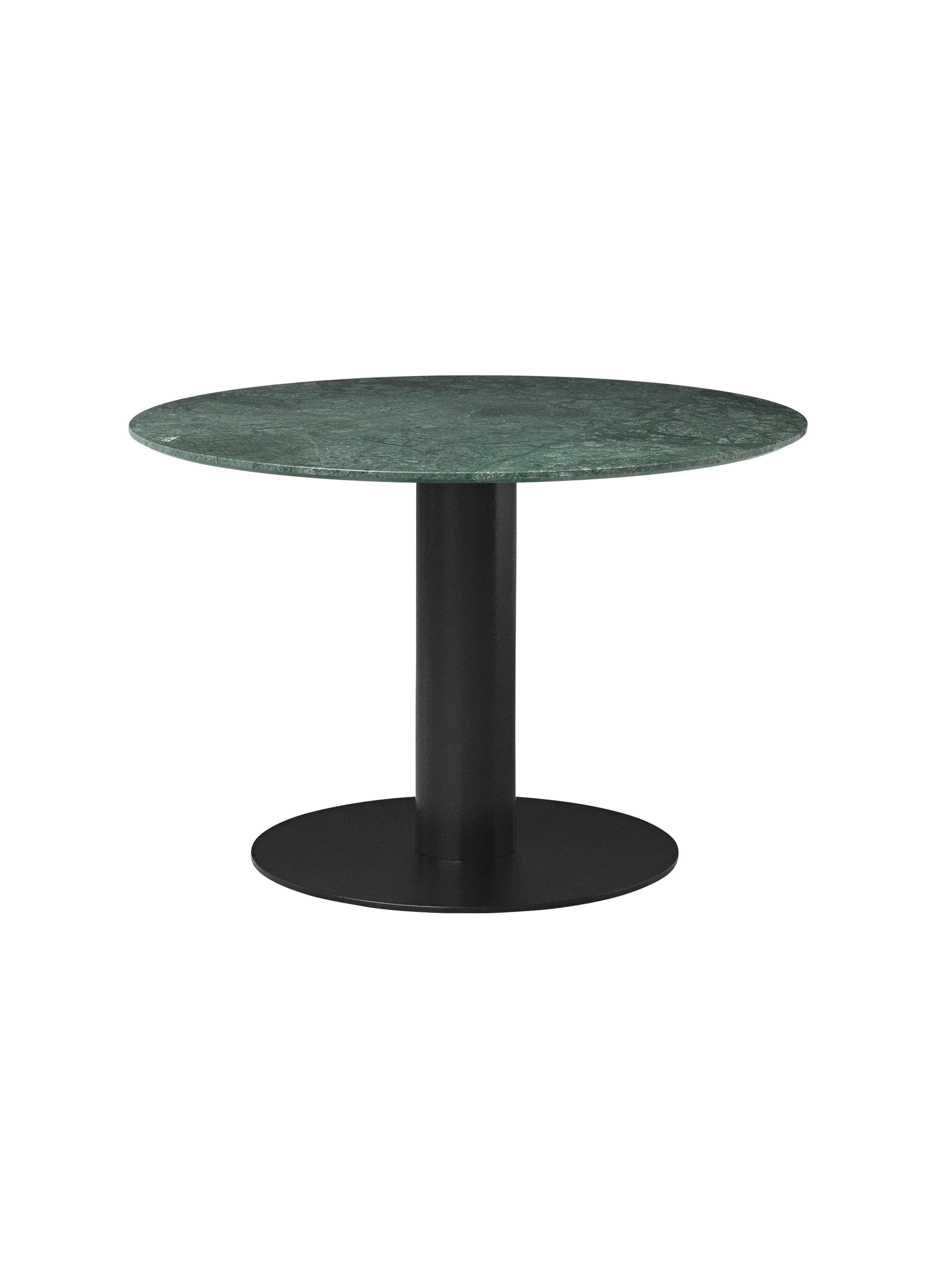 Modern Black Marble Round Dining Table with Pedestal Metal Base for Dining Room
