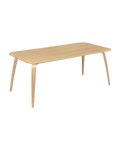 Scandinavian Natural Oak Veneer Rectangular Dining Table with Laminated Wood Legs for Dining Room