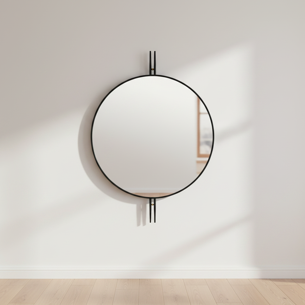Contemporary Frameless Rounded Rectangle Wall Mirror for Living Room or Bathroom