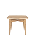 Contemporary Natural Oak Extendable Dining Table with Rotating Mechanism for Dining Room