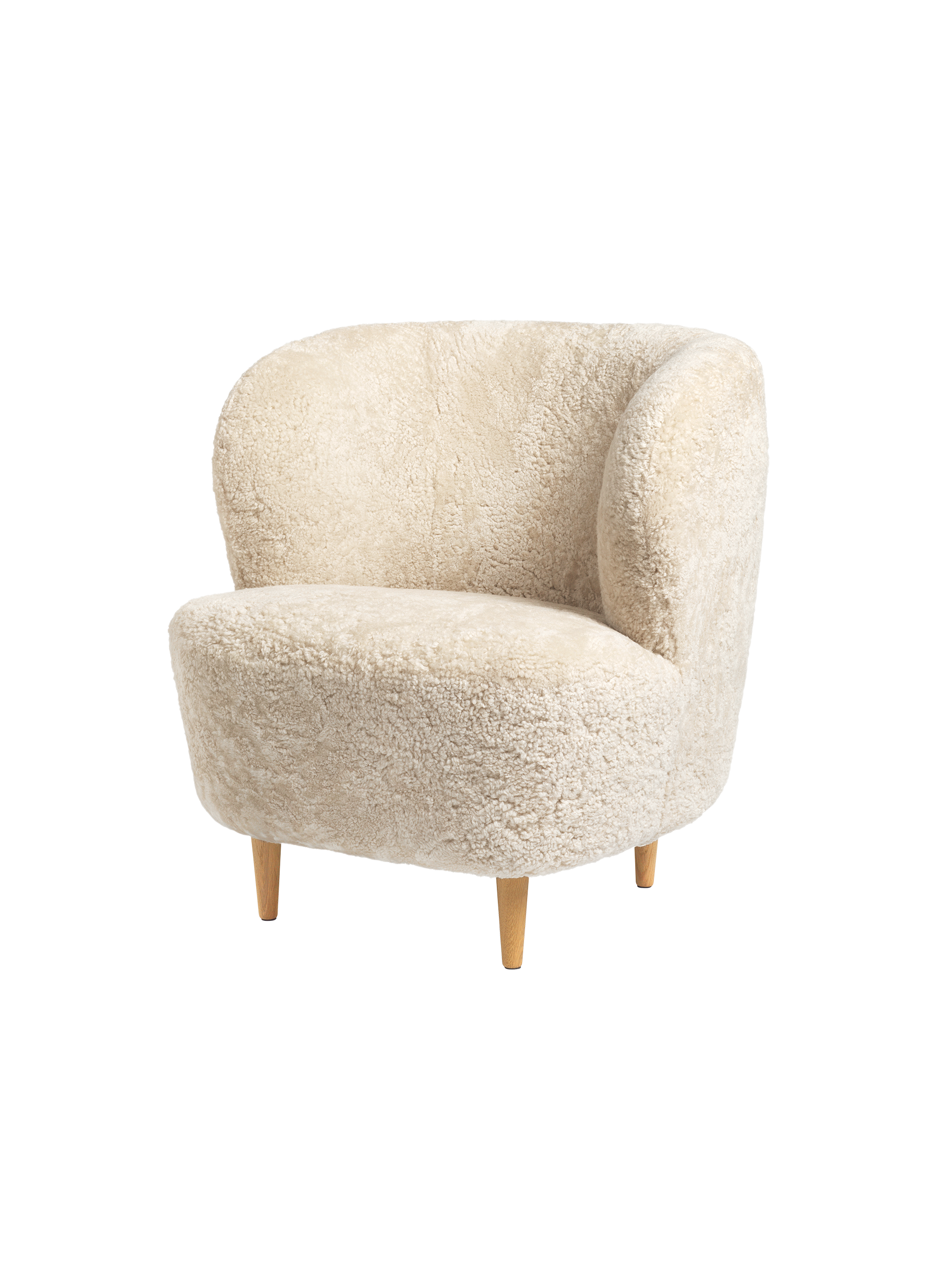 Mid-Century Navy Blue Fully Upholstered Lounge Chair with Solid Wood Base for Living Room