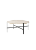 Modern Stone Top Outdoor Coffee Table with Metal Legs for Terrace or Garden