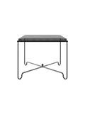 Tropical Classic Black Metal & Rattan Dining Table with Sculptural Frame for Dining Room