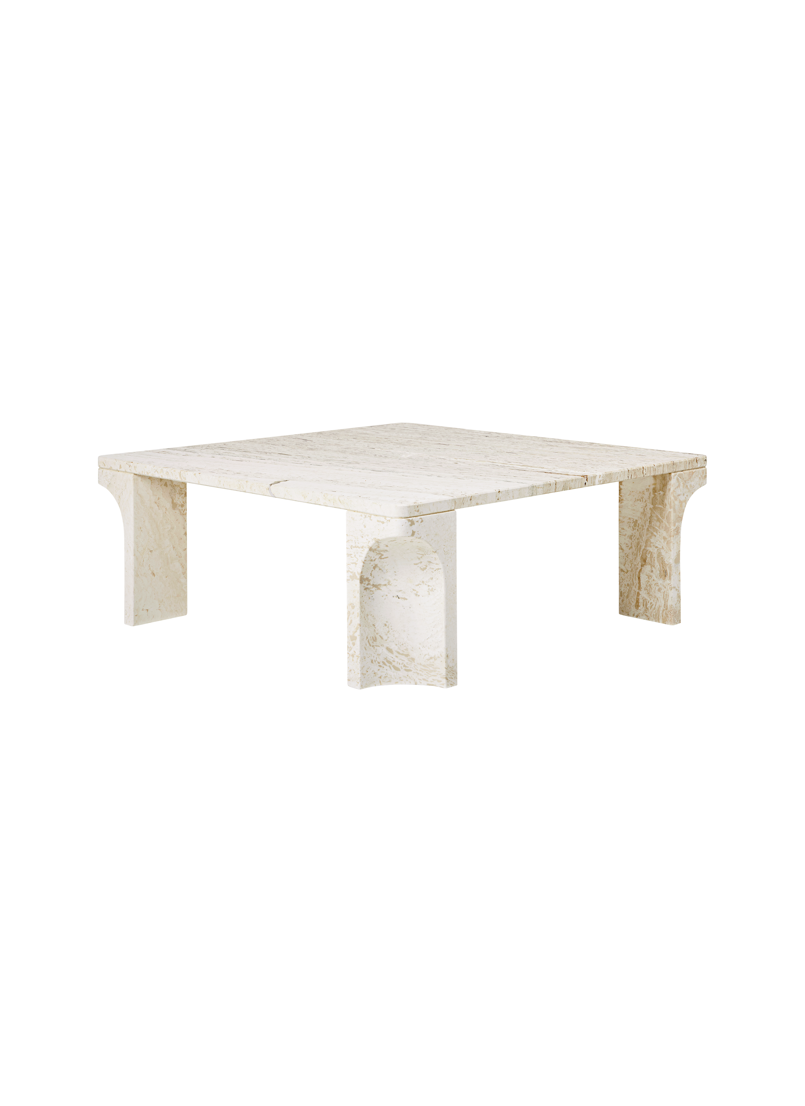 Contemporary Stone Top Coffee Table Set with Metal Legs for Living Room