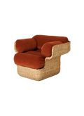 Minimalist Cream Upholstered Lounge Chair with Metal Pedestal Base for Living Room