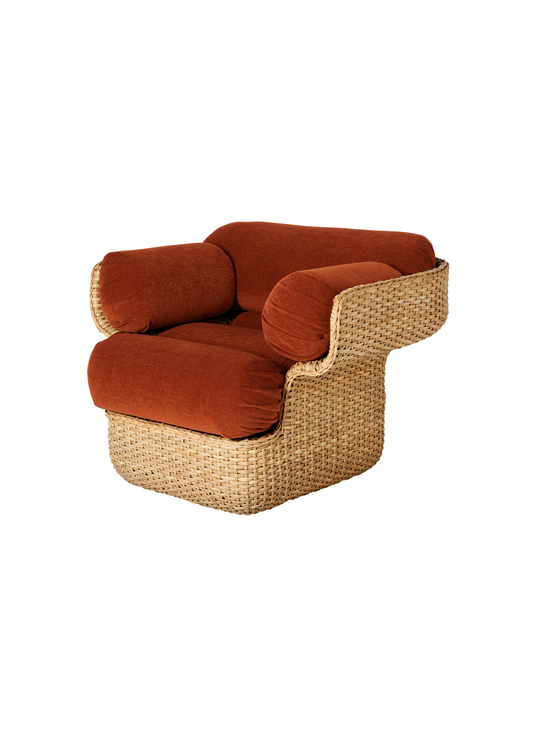 Minimalist Cream Upholstered Lounge Chair with Metal Pedestal Base for Living Room