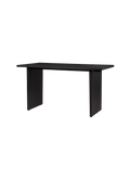 Minimalist Black Solid Wood Desk with Panel Legs for Study or Home Office