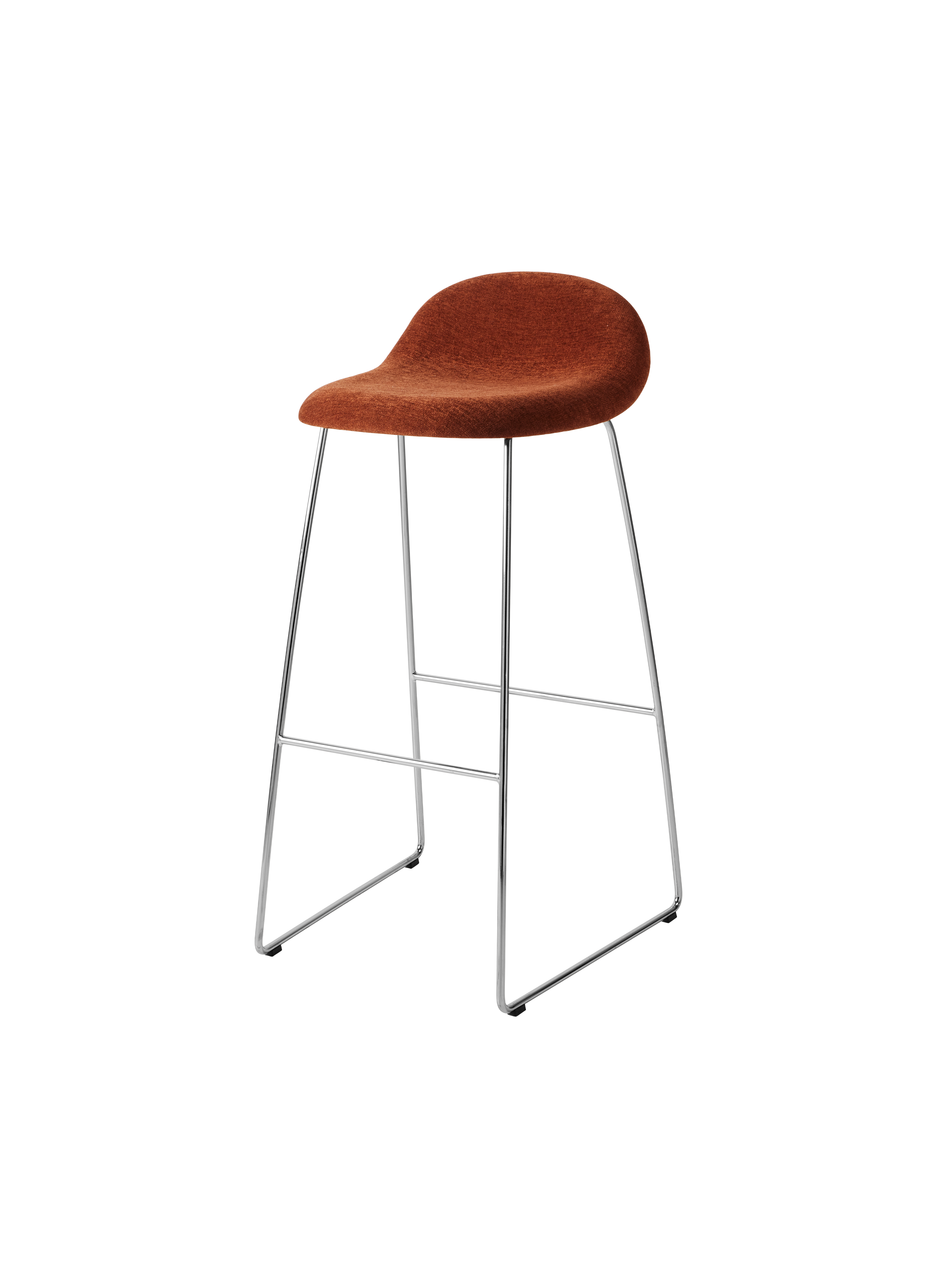 Contemporary Cream 3D Molded Fully Upholstered Bar Stool with Black Metal Legs for Bar or Kitchen