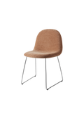 Award-Winning Walnut Veneer & Grey Upholstered Dining Chair with 3D Shell for Dining Room