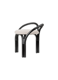 Minimalist Black Metal & Wood Round Stool with Slim Legs for Kitchen or Bar