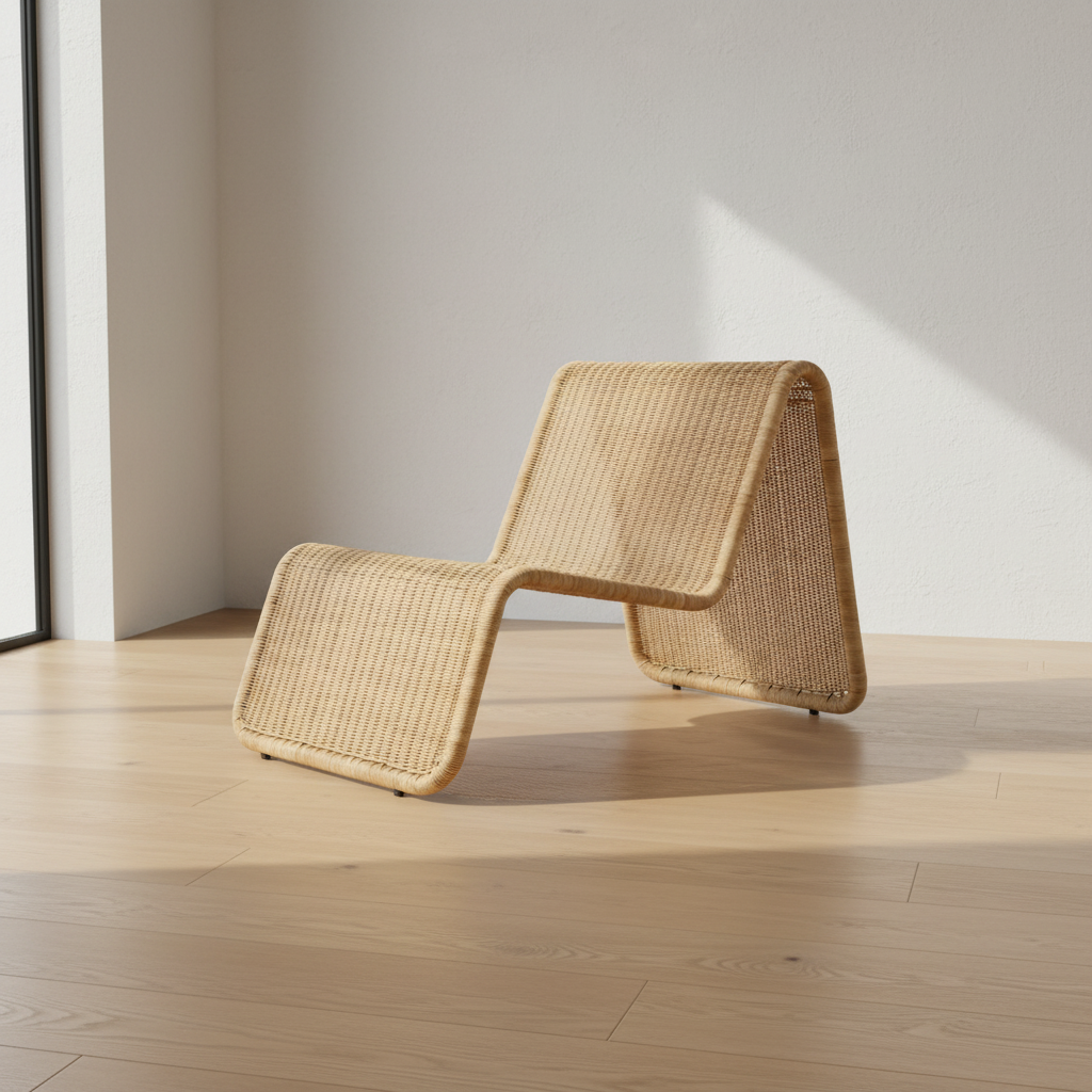Organic Olive Green Upholstered Lounge Chair with Solid Wood Legs for Living Room