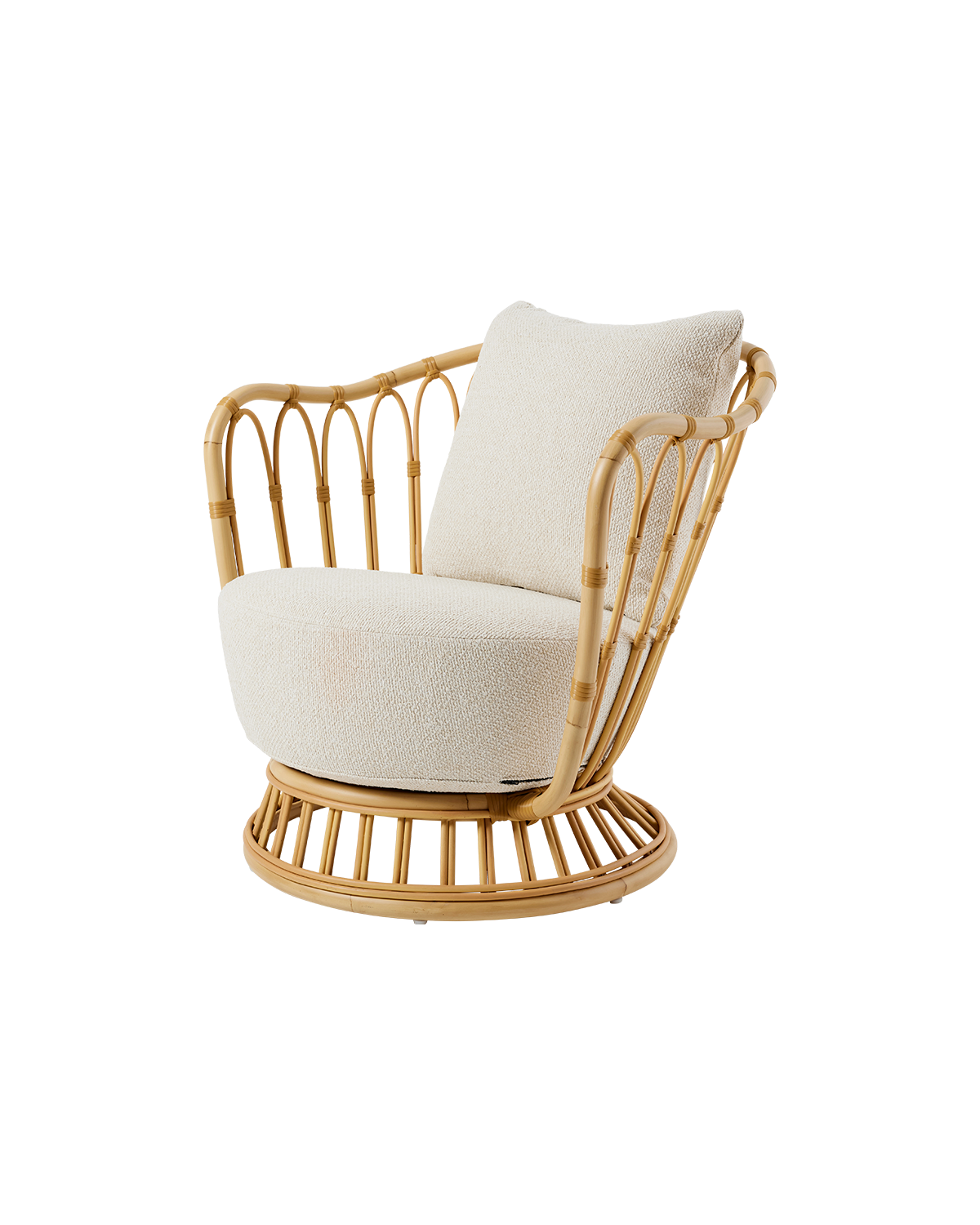 Modern Cream Outdoor Fabric Lounge Chair with Aluminum Frame for Terrace or Garden